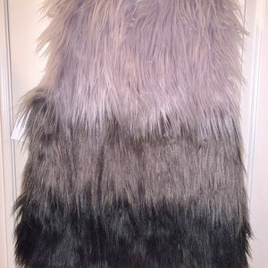 Boutique Ombré Brown Faux Fur Vest